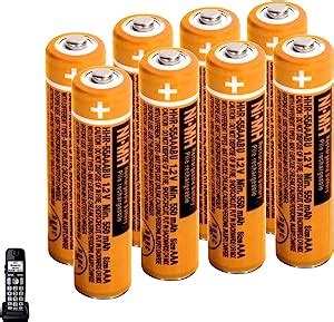 Amazon 8パック 550mAh Nimh充電式バッテリー 1 2V HHR 55AAABU AAA 交換用バッテリー パナソニック