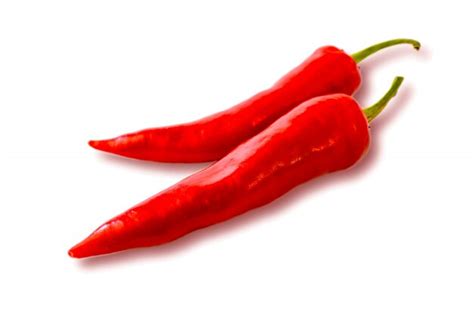 Premium Photo Two Hot Chilly Pepper On The White