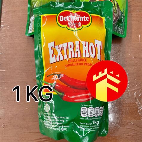 Jual Termurahhh Delmonte Extra Hot 1 Kg Del Monte Saus Saos Sambal