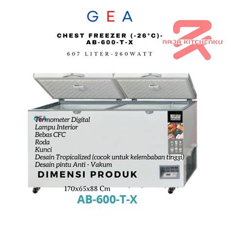 CHEST FREEZER GEA AB 600 R AB 600 R Bergaransi Resmi Lazada Indonesia