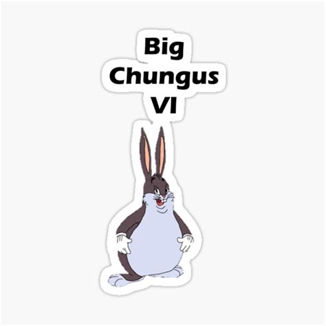 Big Chungus Sticker For Sale By Markopolo123 Redbubble