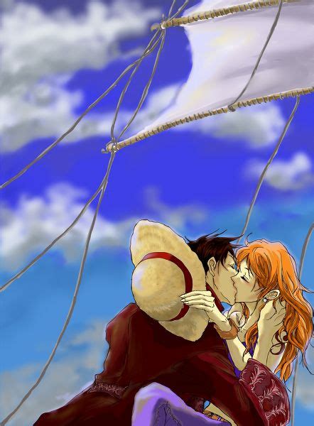 One Piece Nami Kiss Luffy