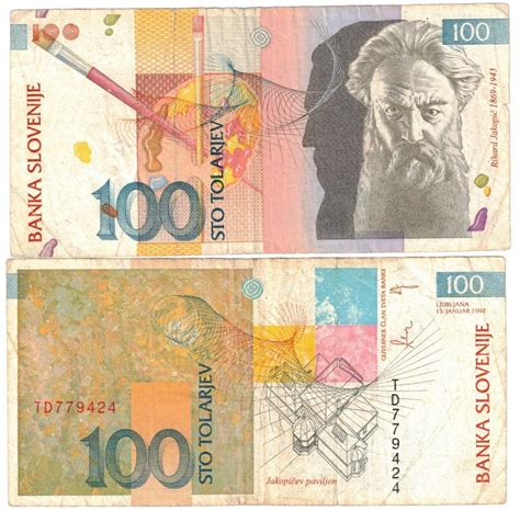 Slovenia 100 Tolar 1992 F/VF – Davenport-Banknotes-and-Coins