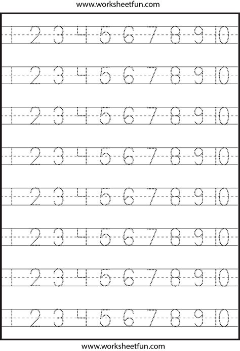 Tracing Numbers Worksheets Numbers Tracing Worksheets