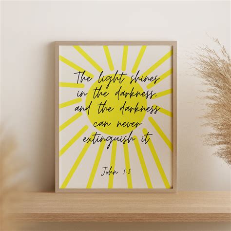 Sunshine Bible Verse Printable Wall Art Scripture Poster Etsy