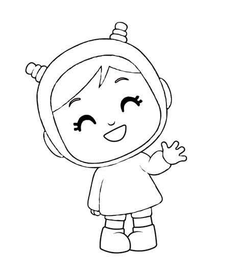 Pocoyo And Nina Coloring Page