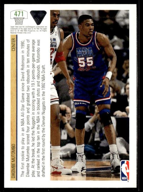 Upper Deck Dikembe Mutombo Denver Nuggets Ebay