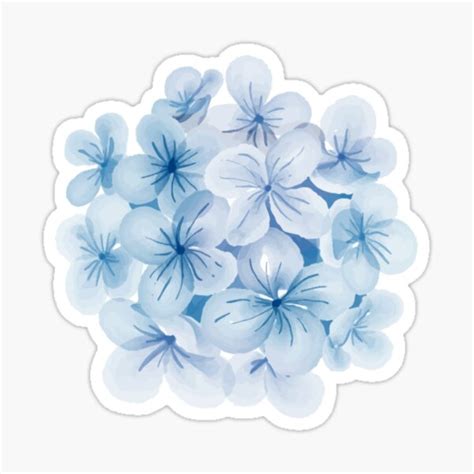 Gift Ball Blue Hydrangeas Sticker For Sale By Davy57000 Redbubble