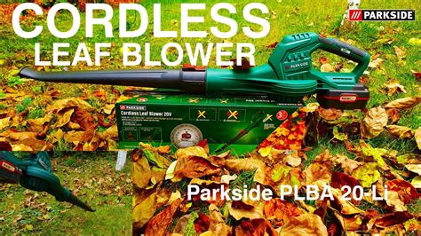 Parkside Cordless Leaf Blower Unboxing And Demo YouTube