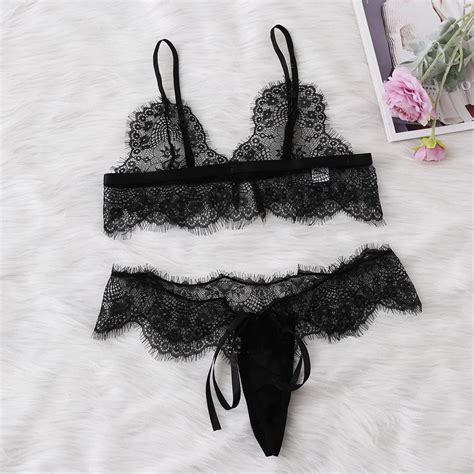 New Sexy Lingerie Women Lace Lingerie Set Floral Bralette Bra