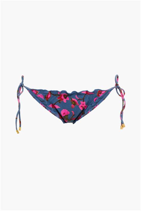 Vix Paula Hermanny Fiore Ruffle Trimmed Floral Print Low Rise Bikini