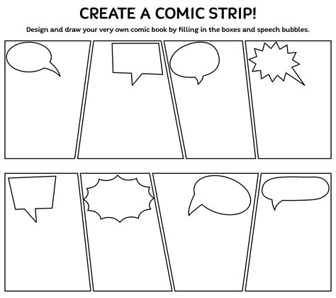 Free Printable Comic Strip Templates You Can Customize