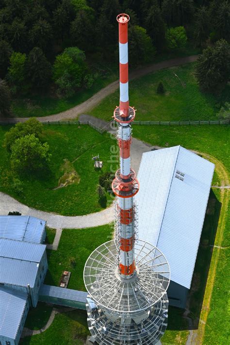 Brotterode Von Oben Funkturm Und Sendeanlage Auf Der Kuppe Des