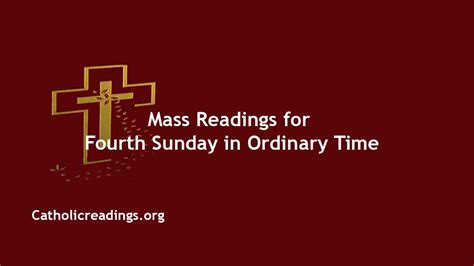 Sunday Mass Readings For January Th Sunday In Ordinary Time