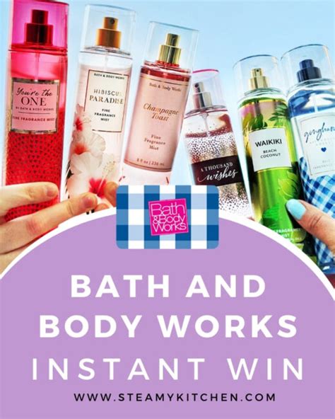 10 Bath And Body Works Instant Win • Steamy Kitchen Recipes Giveaways