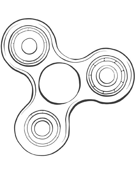 Fidget Spinner Coloring Pages Printable