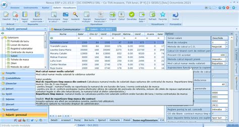 Nexus Salarii Optiune Mod Calcul Numar Mediu Salariati Timp Inegal