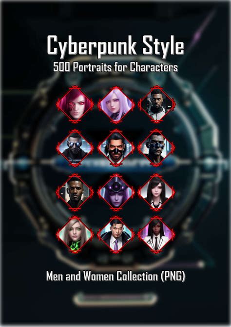 Cyberpunk - Character Portraits #1 - Arkphoenix RPGs | DriveThruRPG.com