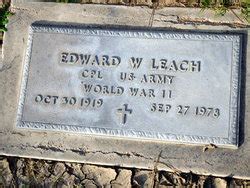 Edward W Leach 1919 1978 Find A Grave Memorial