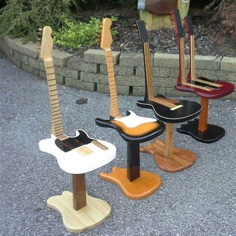 Jazzy Cool Guitar Stool For Home Bars 9 Step Project DIY Projects