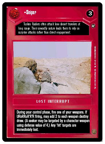 Sniper (ANH) | CardGuide Wiki | Fandom