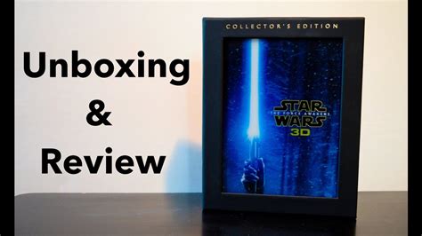 Star Wars The Force Awakens 3D Collectors Edition Blu Ray Unboxing