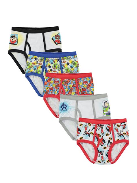 Disney Pixar Multi Pack Toy Story Cars And The Incredibles Boys Underwear 5 Pack Briefs