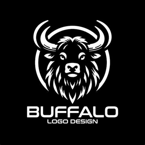 Diseño del logotipo de Buffalo Vector Vector Premium