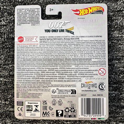 HOT WHEELS ENTERTAINMENT YOU ONLY LIVE TWICE Toyota GT Roadster Hobbies Toys