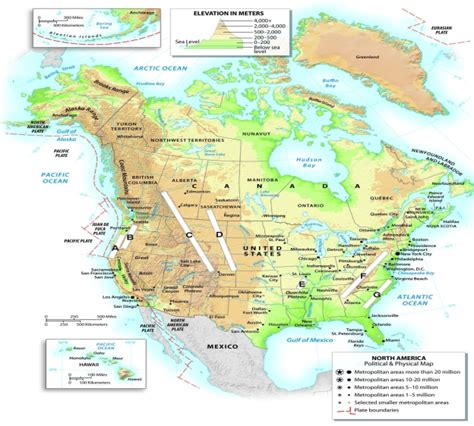 Map ID - Physical Features of North America -What is the name of the physical feature labeled on ...