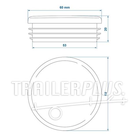 Inslagdop Ø60mm 4 stuks in blister Trailerplus nl