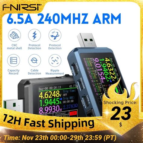 FNIRSI FNB48P USB Tester Voltmeter Ammeter TYPE C Fast Charge Detection