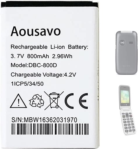 Aousavo DBP 800B DBC 800D Batterie De Rechange Compatible Avec Doro