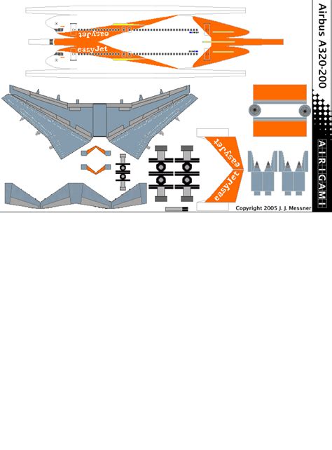 G Easyjet C S Airbus A Paper Aircraft Modeling Airigami X