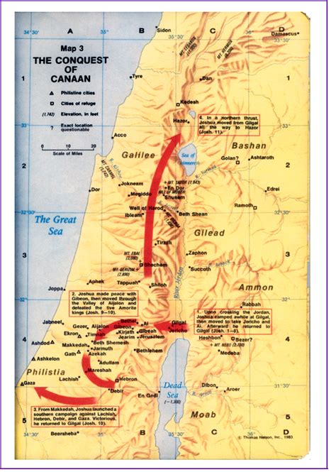 Map Of The Promised Land Canaan