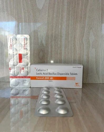 200 Mg Cefixime Lactic Acid Bacillus Dispersible Tablets Packaging