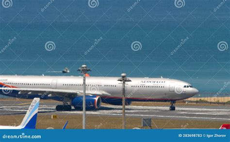 Aircraft Of Aeroflot Taxiing On Runway Stock Video Video Of Taxiing