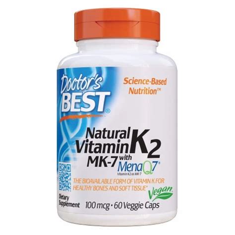 Doctor S Best Vitamin K2 Mk 7 Menaq7 100mcg 1 Each 60 Vcap 1 Ct 60 Vcapsule Kroger