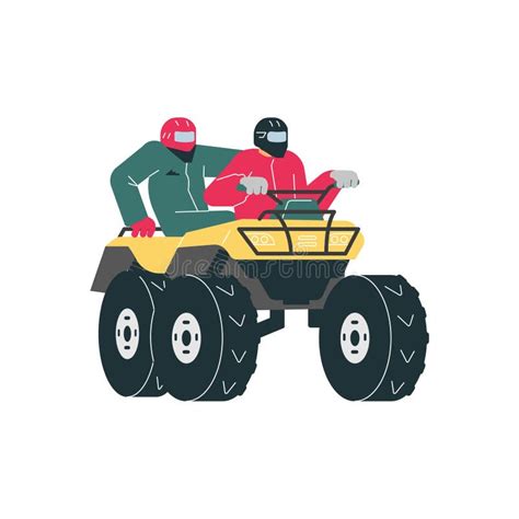 Atv Or Quad Bike Icon For Tourism And Sport Flat Vector Illustration