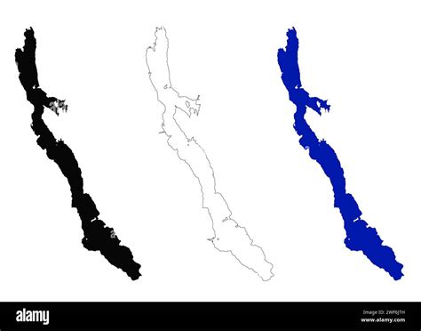 Long Lake icon. Long Lake Maine Map sign. Long Lake Outline. flat style ...