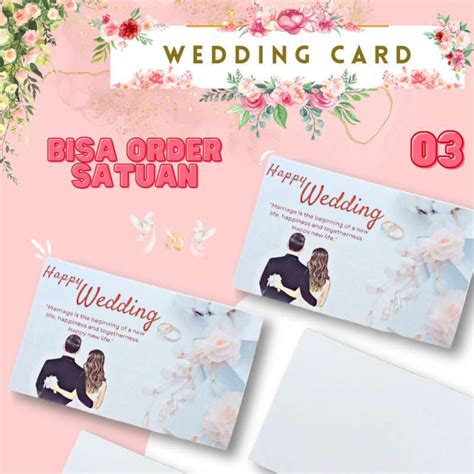 Jual Kartu Ucapan Pernikahan Wedding Card Spesial Custom Bisa Order