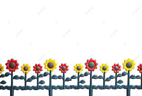 Isolate Fence Of Metal Flower Fence Barrier Enclosure Photo Background ...