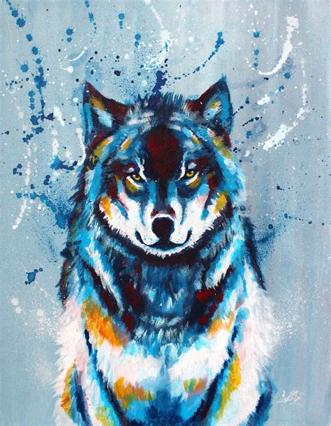 48 best wolf paintings images on Pinterest | Wolf painting, Acrylic ...