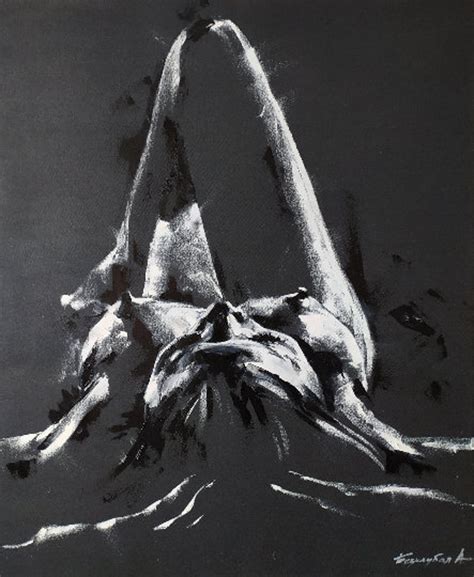 Pallet Knife Nude Art Black And White Laying Nude Woman Original Painting Etsy