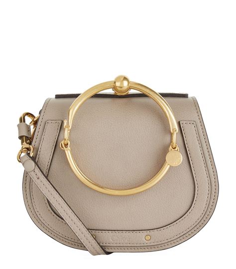 Chloé Suede Small Nile Bracelet Bag in Grey Gray Lyst