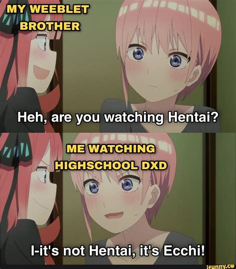 Heh Are You Watching Hentai It S Not Hentai It S Ecchi IFunny