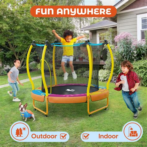 Snapklik.com : Happin 55” Toddler Trampoline, Indoor & Outdoor Playset Ages 1-6, 5FT Kids ...