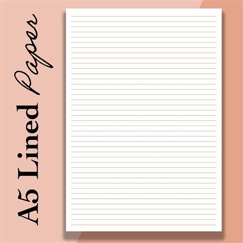 A5 Lined Paper Printable