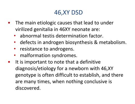 Disorder Of Sex Differentiation Presentation PDF