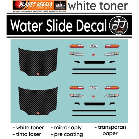Jual Decal Hot Wheels Detailing Honda Civic Eg Kap Karbon White Toner Shopee Indonesia